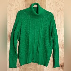 Show Me Your MuMu Vibrant Green Turtleneck Sweater